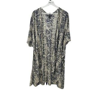 Brunette The Label x KOY Resort Snake Print Swim Cover Up, Kimono, Size S/M